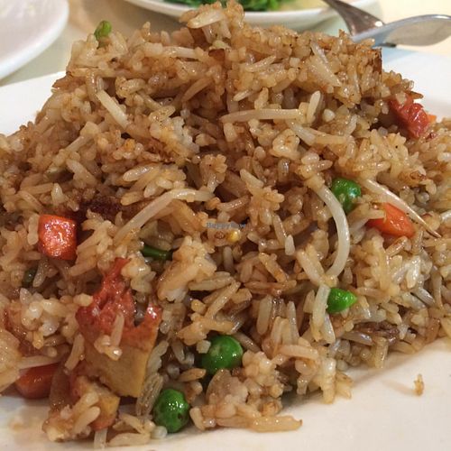 Baked rice with vegetables at Authentic Vegetarian Restaurant in Auckland