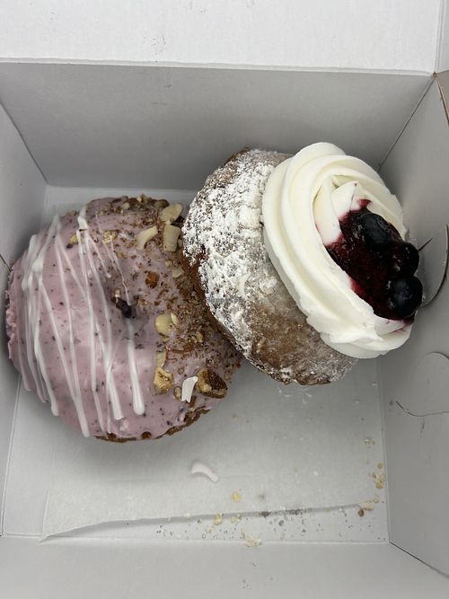 Vegan blueberry donuts - very good!   at Bad Bakers   in Roseville