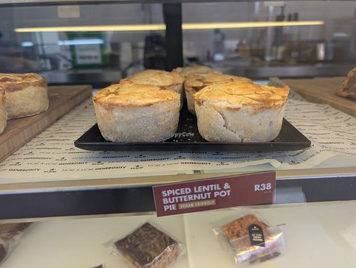 Vegan pies at Mugg & Bean On The Move  in Touws River