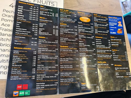 Menu at Restaurant Aspen Coffee Shop in Tignes