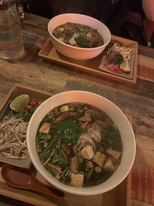 Vegan pho  at Tanvan in West London