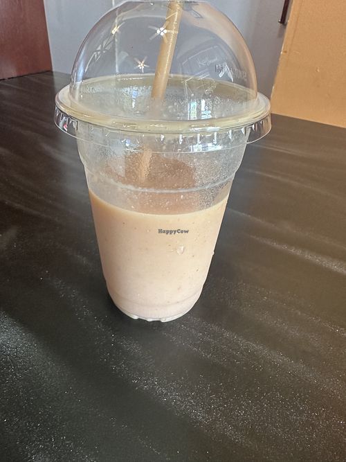 Strawberry, pineapple and papaya smoothie with Oatly oat milk. What I’ve been craving!  at Beans Coffee in Tortola