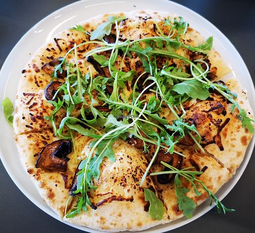 Portobello Mushroom Pizza at Birdie Restaurant in Port Kennedy