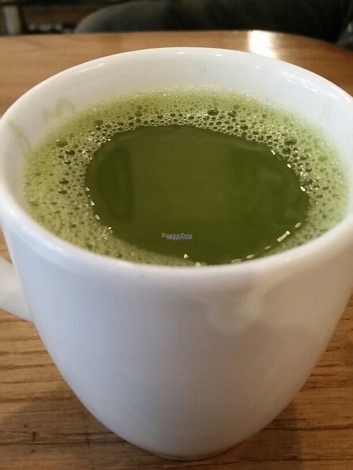 matcha tea at Cafe Pinson - Poissonniere in Paris