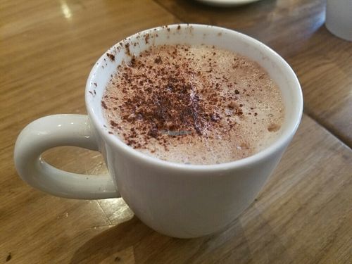 Vegan hot chocolate  at Cafe Pinson - Poissonniere in Paris