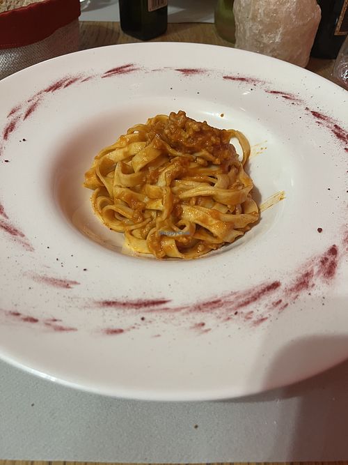 Tagliatelle con ragù vegano   at Borgo Molinetto in Crodo