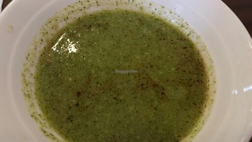 broccoli soup at Well Dressed Salad Bar and Cafe in Central Singapore