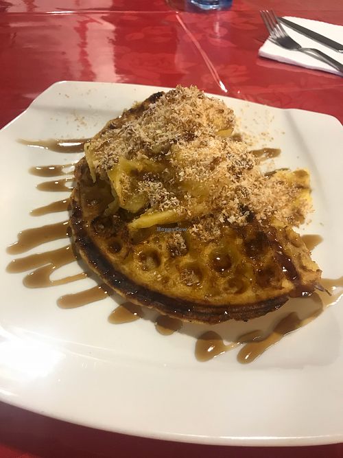 Pina Colada Waffle at Well Dressed Salad Bar and Cafe in Central Singapore