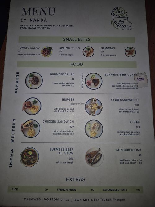 Mains/Western at By Nanda - Halal Restaurant in Koh Phangan