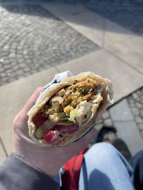 Falafel sandwich  at Albasha Restaurant in Osnabrueck