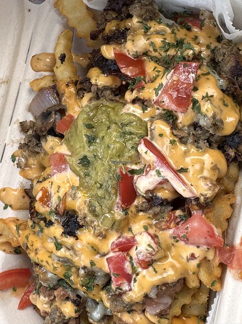Loaded French friess  at The Vegan Side Of Things in Mcdonough