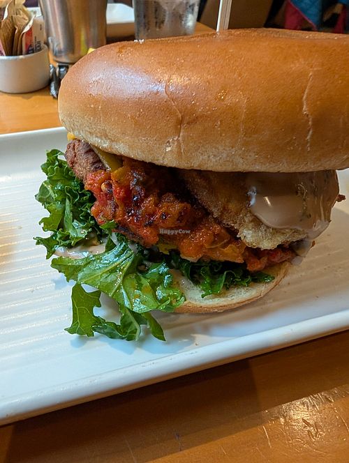 Falafel and artichoke sandwich at Alvarado Street Brewery in Carmel-by-the-sea