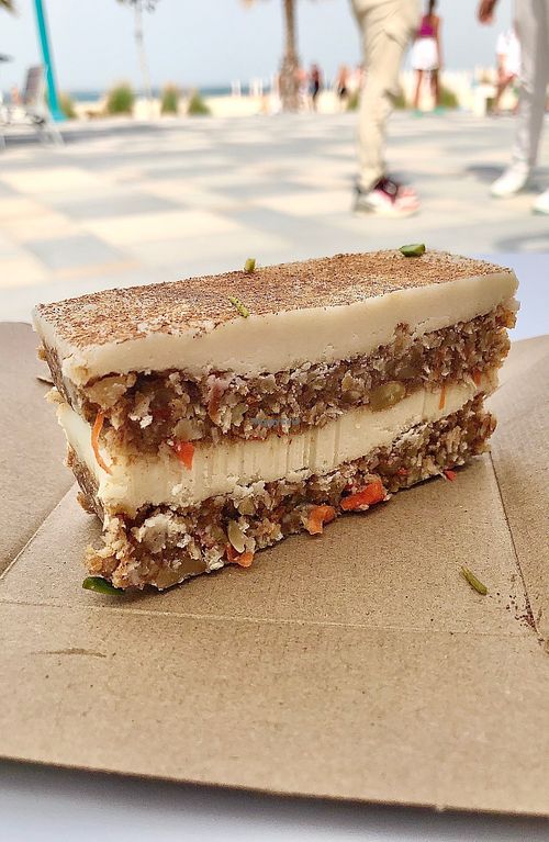 Raw carrot cake at Good Life in Dubai