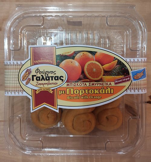 Biscuits with orange at Galatas Traditional Bakery  in Galata