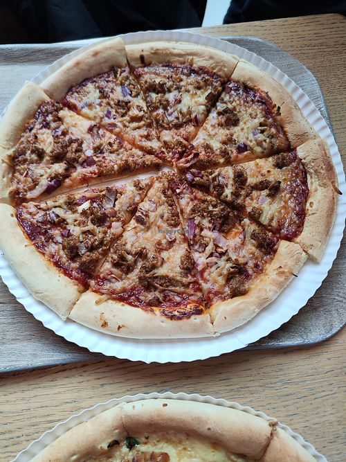 Vegan pizza with violife cheese at Pizza Hut in Oberhausen