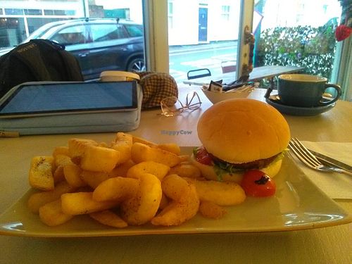 Vegan burger at Kake & Kocktail in Sevenoaks