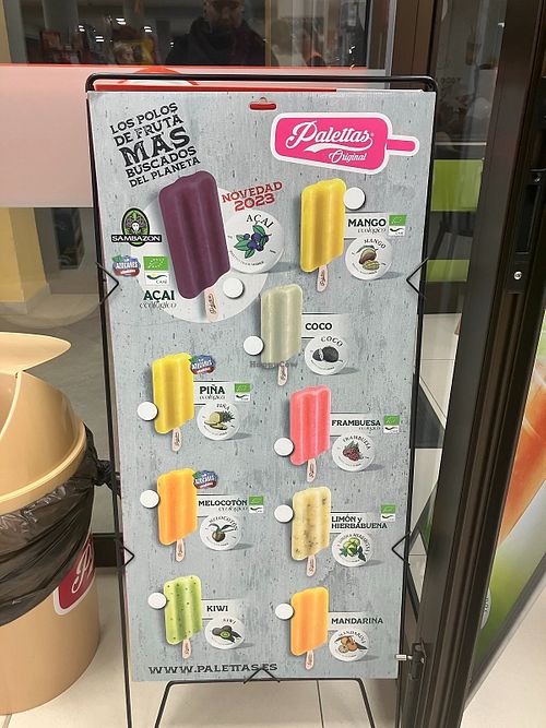 Vegan lollies and ice creams!! at Supermercado Unide Punta del Hidalgo in Tenerife