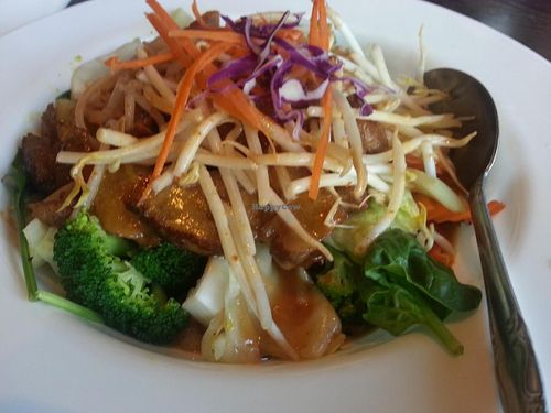 veggie meat with peanut sauce at Araya's Place in Los Angeles