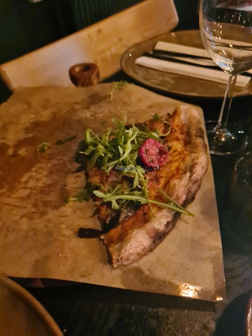 The Aubergine - by the time I remembered to take a picture. at Guys Pizza in Aalborg