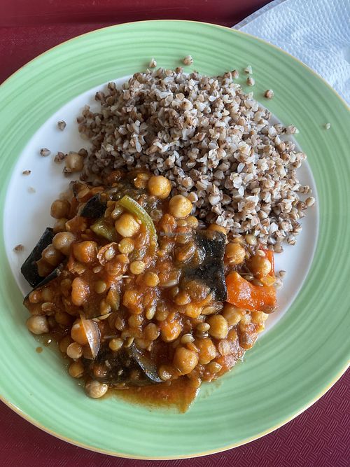 Buckwheat with chickpeas vegetables   at East Dining Hall - NYU in Abu Dhabi