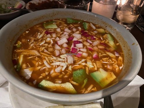 Pozole   at Gracias Madre - WeHo in West Hollywood