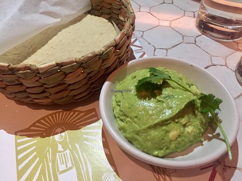Homemade corn tortillas and guacamole  at Gracias Madre - WeHo in West Hollywood