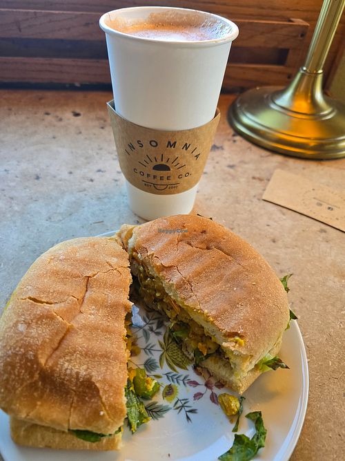 Vegan sandwich at Insomnia Coffee Co - Baseline in Hillsboro