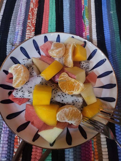 Fruits salad at Heaven Guesthouse and Restaurant in Pakse
