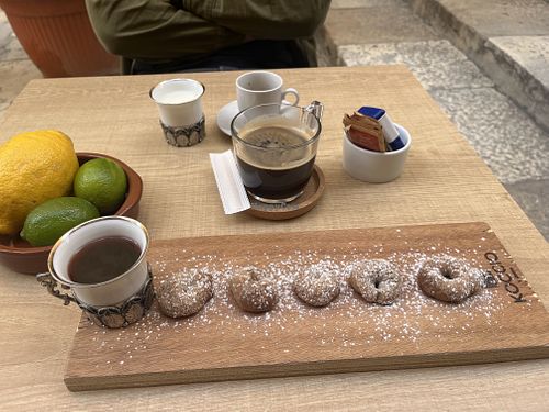 Naturally vegan Italian sugar cookies made with olive oil and vine  at Koccio in Valletta