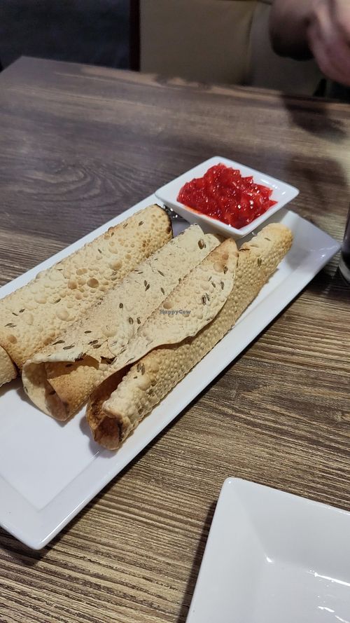Papadum at Chaska Indian Cuisine in Holly Springs