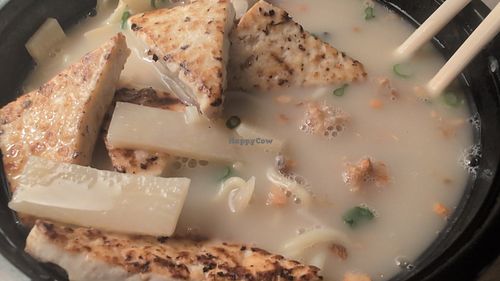 Broth and ingredients combined at Soupa Blvd in Kissimmee