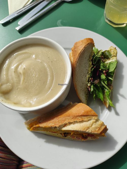Soup and sandwich deal at Real Meals Deli & Cafe  in Saltburn-by-the-sea