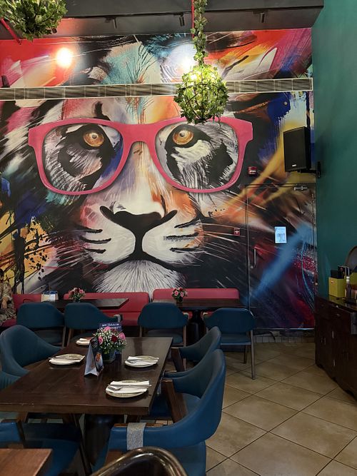 Interior with cool decor  at The Sassy Spoon in Mumbai