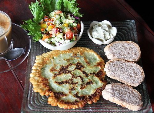 After party breakfast. Fresh coconut is not in the photo. at Green Gallery in Koh Phangan