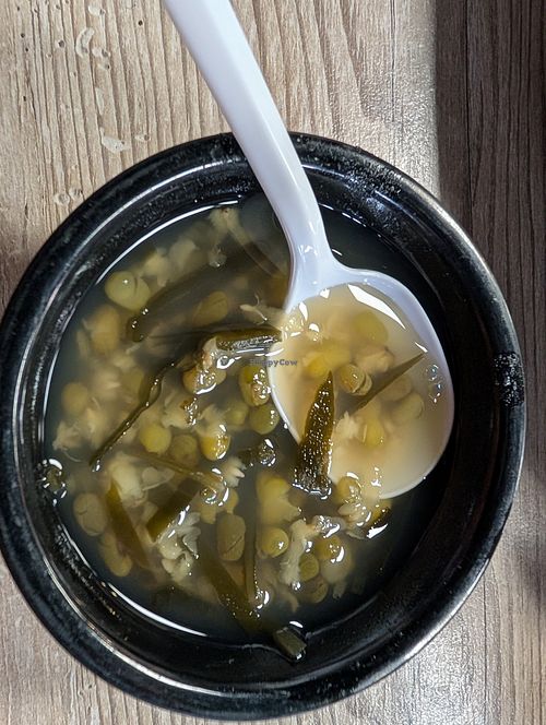 Dessert soup (I don't know what it's called, but a few dashes of fish sauce is nice) at Buddha Vegetarian Restaurant in South El Monte