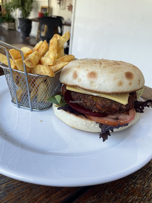 Vegan burger  at The Heritage Hotel & Function Centre in Whiteside