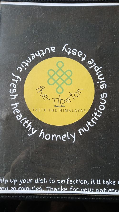 Menu at the Tibetan in Kannur