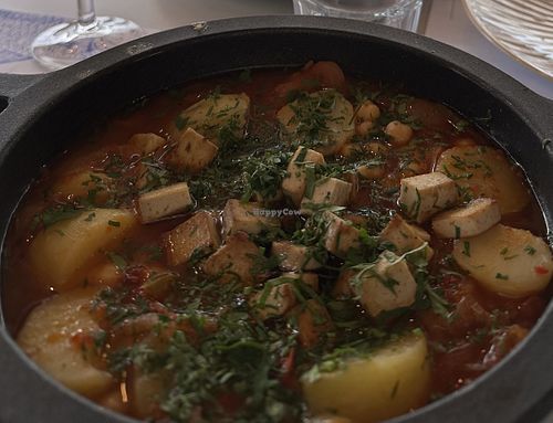 Tofu stew at O Farol in Sao Lourenco