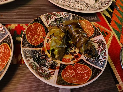 Gevulde wijnbladeren at Syrische Keuken Razan in Beuningen