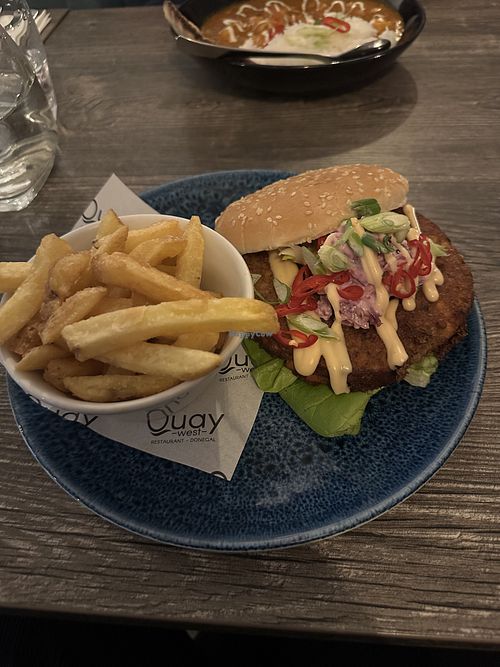 QW Plant Based Burger  at Quay West Restaurant  in Donegal