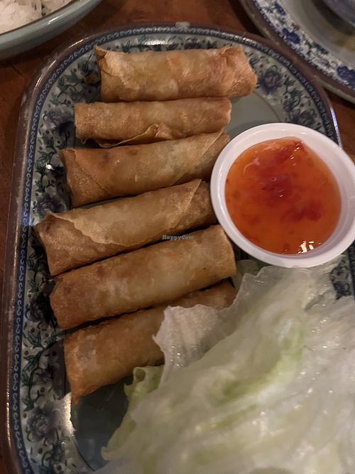 Vegetarian spring rolls   at Malay Malay Haymarket in Haymarket
