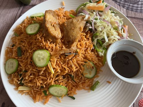 Jollof Rice 🍚   at Loving Hut Vegan Diner - Lapaz in Accra