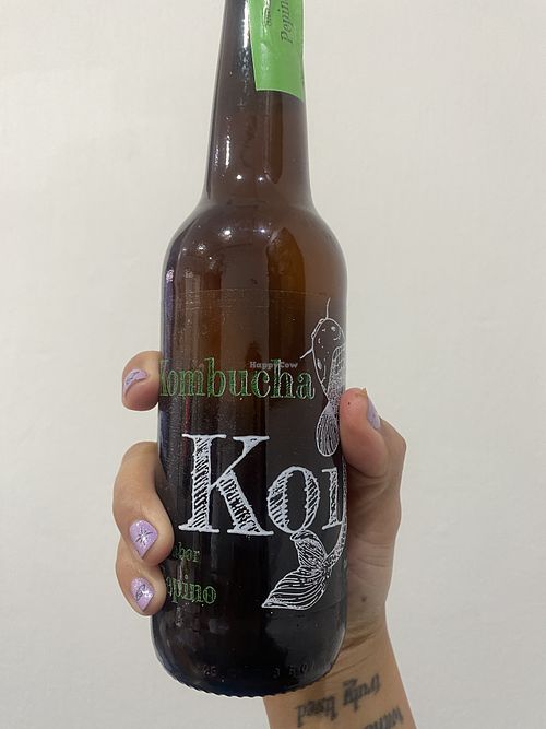 Kombucha de Pepino 🥒 For Later 💕💕💕💕  at Karma Vegano in Mexico City