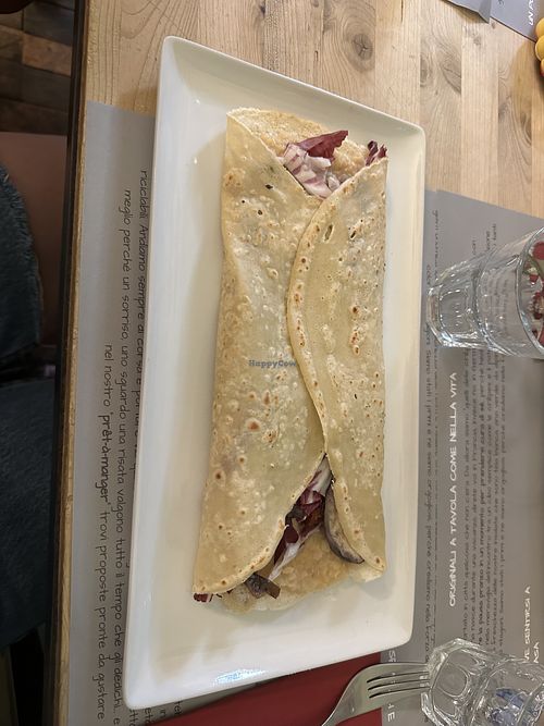 Chickpea sauce crepe w/ truffle  at Crepes de Lune in Arezzo