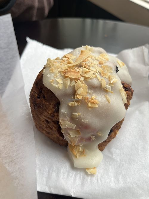 Blackberry scone  at Purebread in Squamish