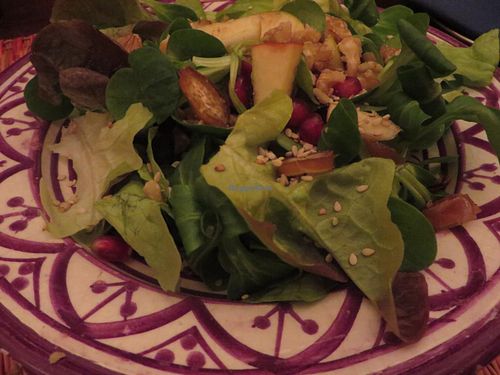 Moroccan salad (ordered with vegan salad sauce) at Al Kasbah in Saarbrucken
