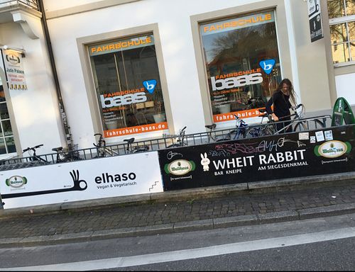 outside at El Haso in Freiburg