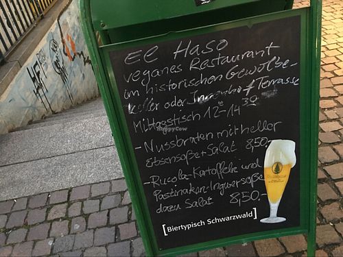 menu at El Haso in Freiburg