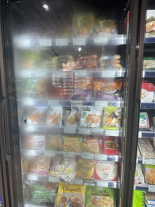 A range of western vegan frozen grocery items: Field Roast, Quorn, Gardein, Beyond, Hillary’s, Impossible (not pictured). Local/regional frozen options as well (Omnipork, etc)  at City'Super - Wong Chuk Hang in Hong Kong Island
