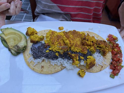 Vegan Huevos Rancheros  at Gertrude's at the BMA in Baltimore